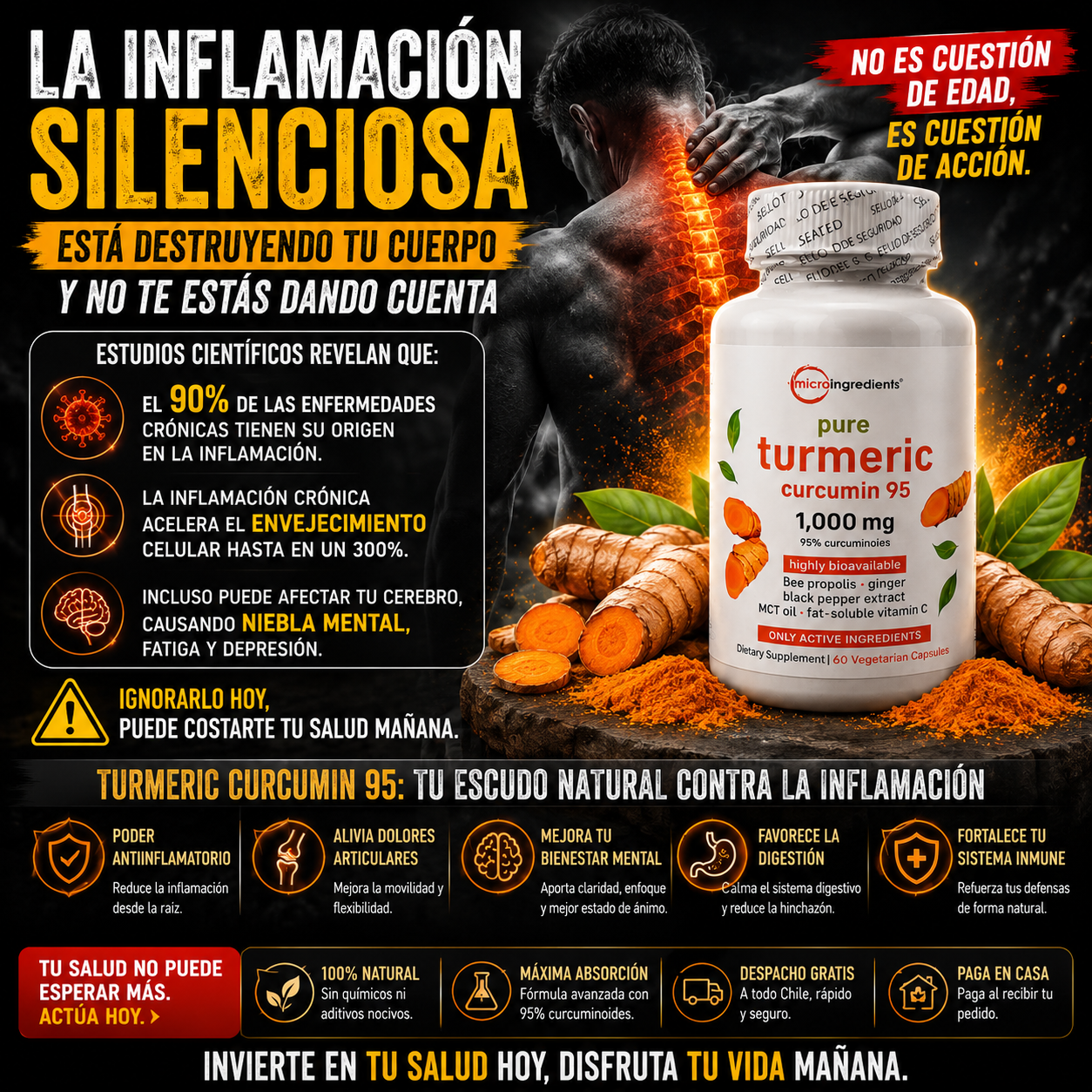 TURMERIC CURCUMIN -Sin Inflamación ni Rigidez!