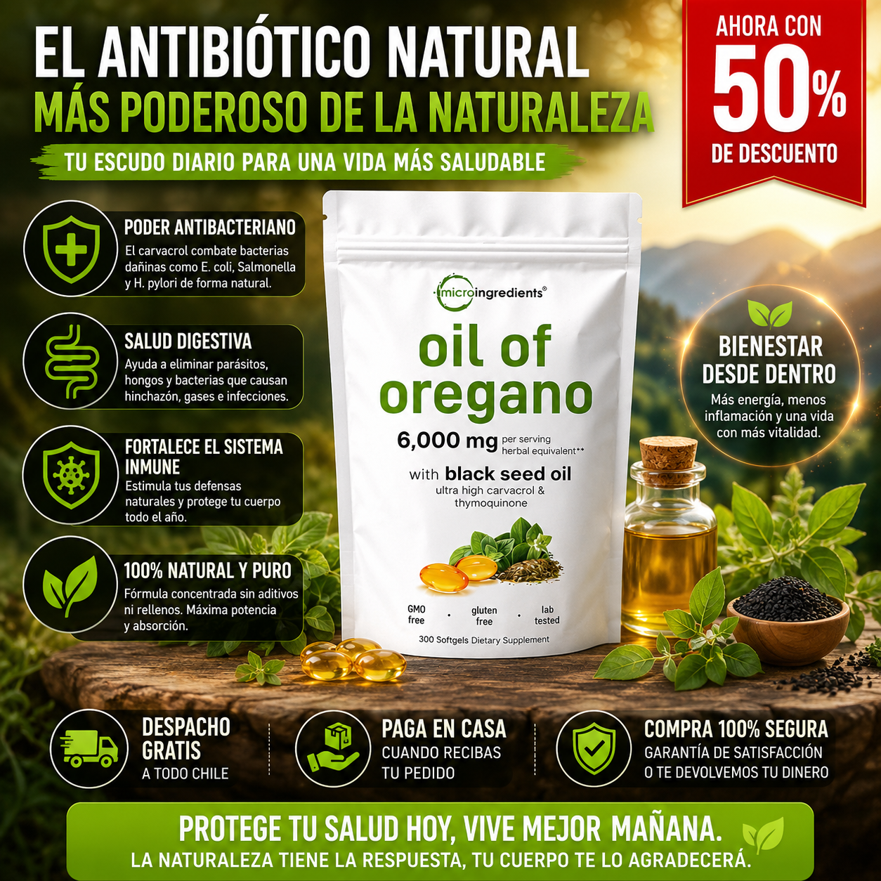 ACEITE DE OREGANO - El Antibiotico Natural Más Fuerte !