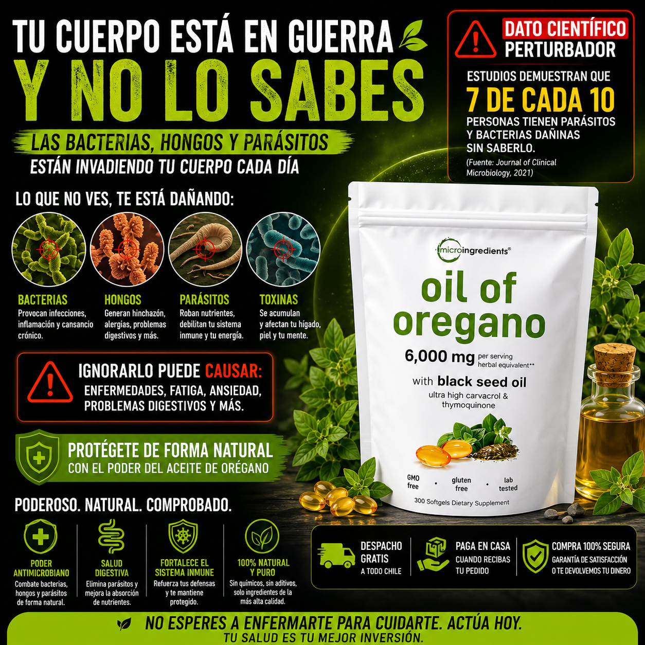 ACEITE DE OREGANO - El Antibiotico Natural Más Fuerte !