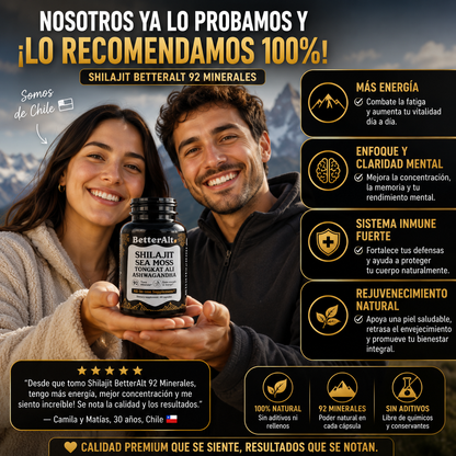 SHILAJIT BETTERALT 92 MINERALES -¡Energía - Claridad -Equilibrio!