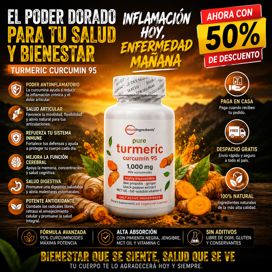 TURMERIC CURCUMIN -Sin Inflamación ni Rigidez!