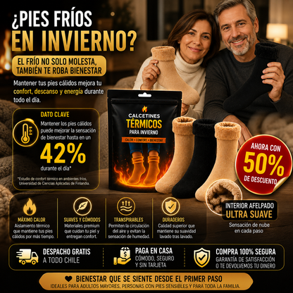 Pack 3 PARES Calcetines Térmicos de Invierno - Adiós Frío!