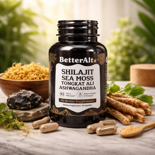 SHILAJIT BETTERALT 92 MINERALES -¡Energia Natural - Fuerza Interior!
