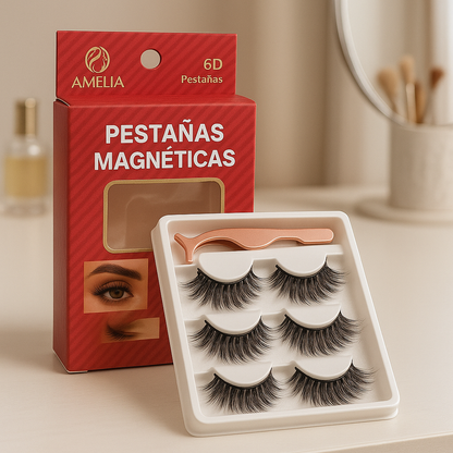 PESTAÑAS MAGNETICAS REUTILIZABLES - Mirada Impactante