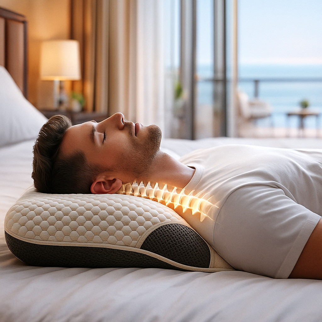 ALMOHADA DE ALIVIO CERVICAL - Por un Descanso Saludable